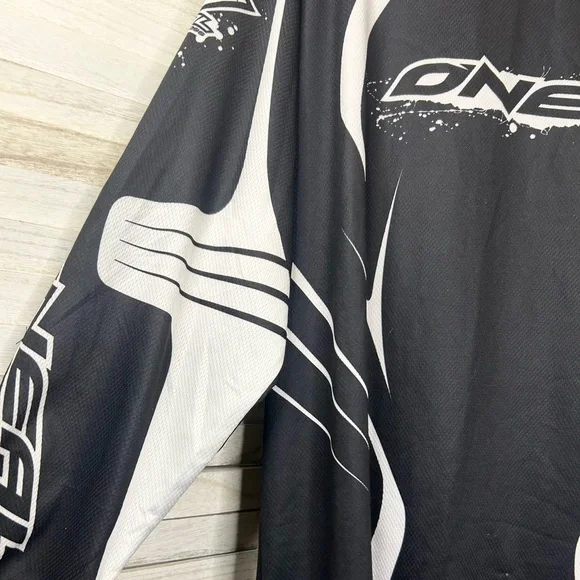 New Low Price! Oneal Motocross Racing Gear Black and White Long Sleeve Jersey - Picture 7 of 15